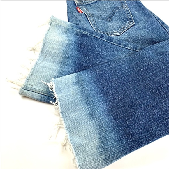 Custom Kids Upcycled Ombré Distressed Levi’s 527 Jeans - Picture 3 of 12